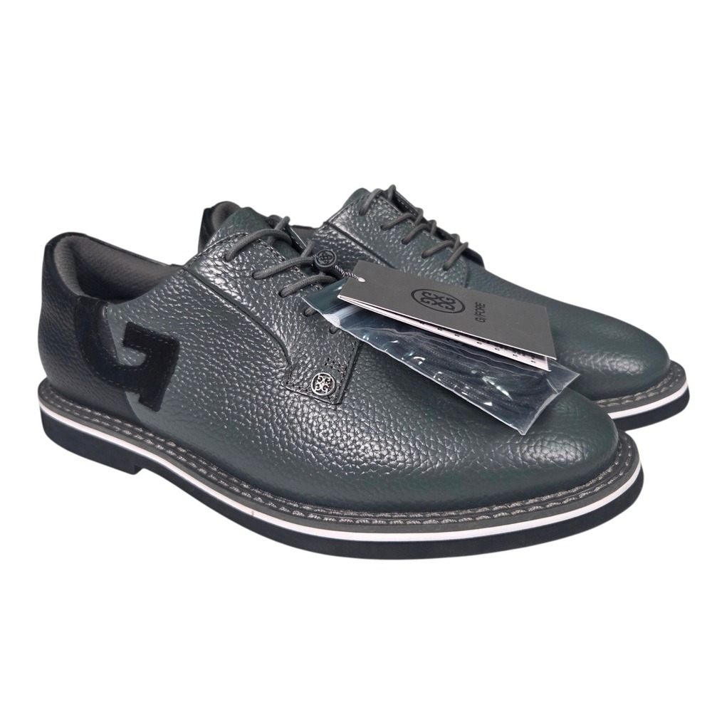 New G/FORE Gallivanter Golf Shoes Mens 8 Charcoal Black Leather G4MC0EF11